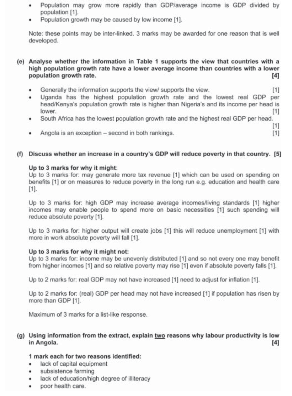 Example Candidate Responses (Standards Booklet)